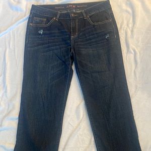 Apt 9 relaxed crop jeans modern size 8 dark wash denim rugged look straight leg